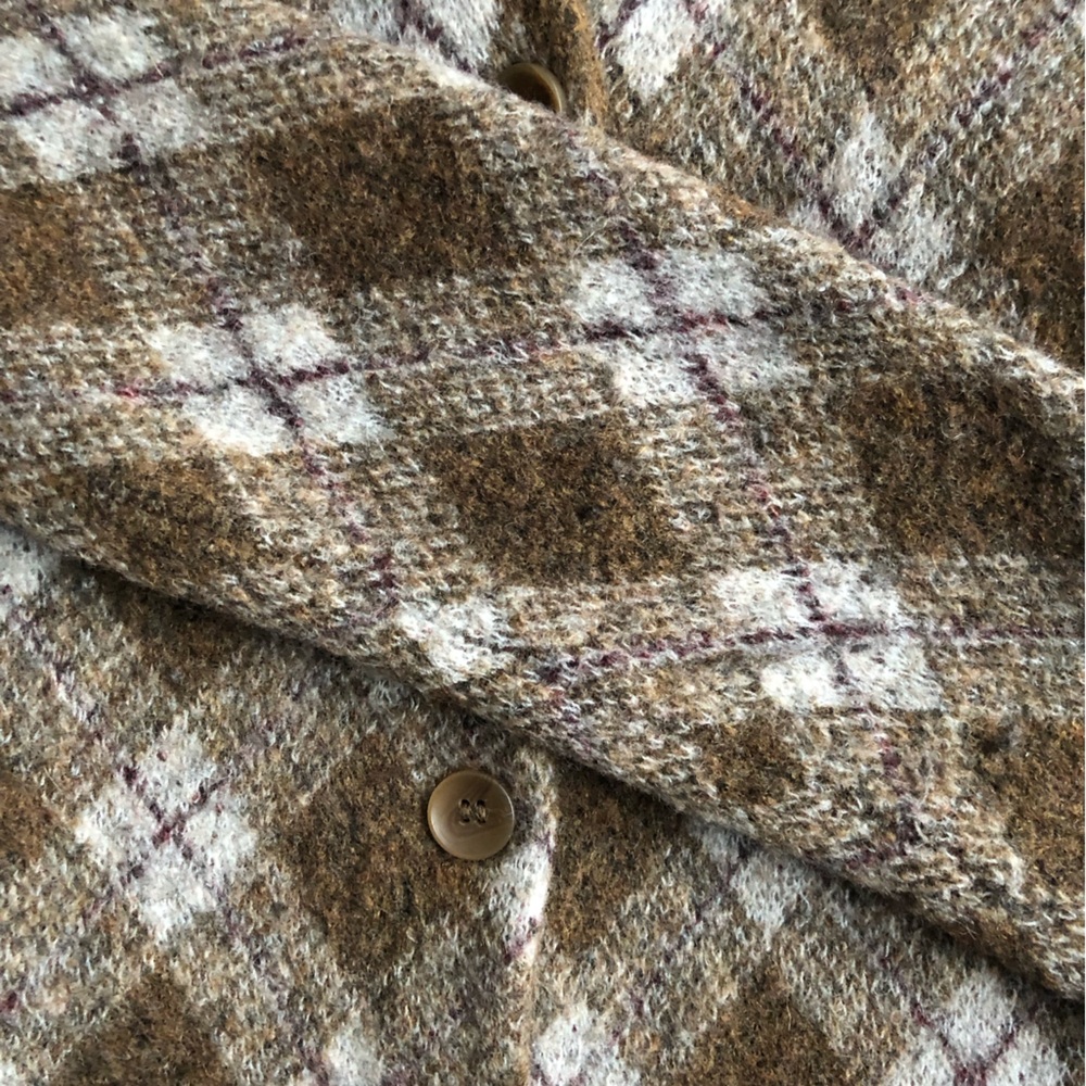 Zara argyle knit cardigan.